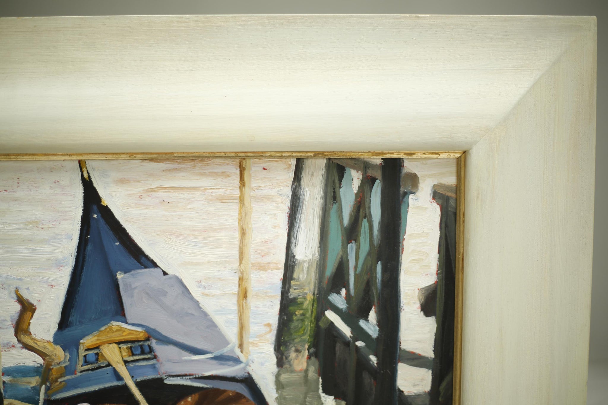 Oil on board painting of a Gondola by Ben Hughes