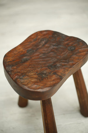 French mid century Rustic stool