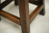 Pair of mid century Elm stools by Olavi Hanninen - No2