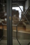 Antique Victorian ebonised glazed cabinet