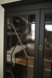 Antique Victorian ebonised glazed cabinet