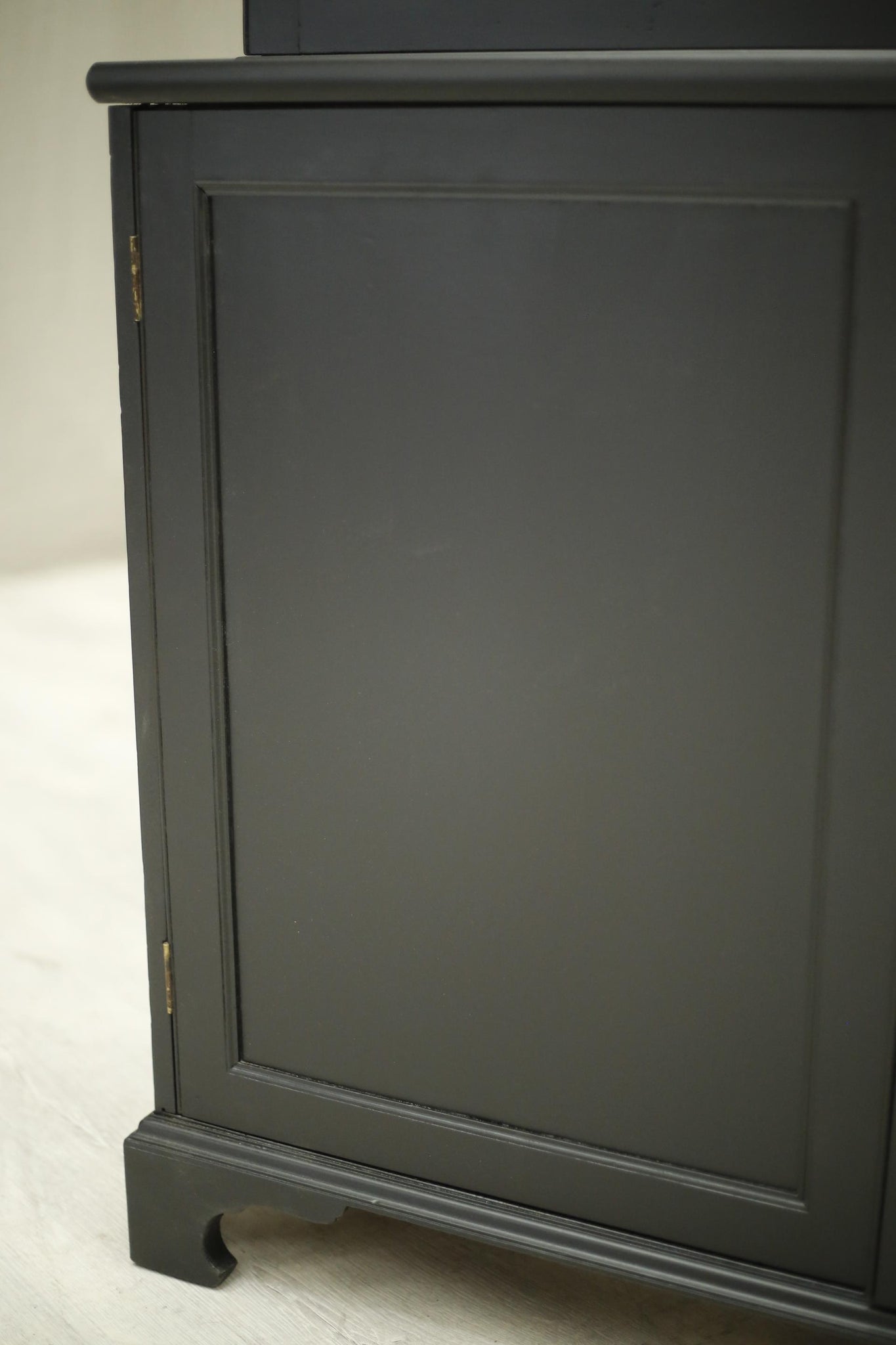 Antique Victorian ebonised glazed cabinet