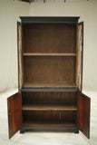 Antique Victorian ebonised glazed cabinet