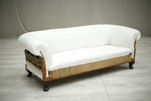 Antique Victorian Chesterfield sofa with cabriole legs