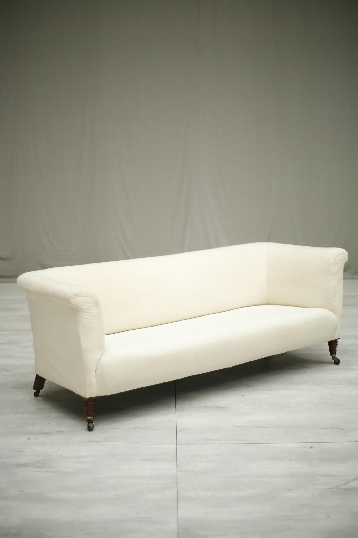 Antique Victorian square sides country house sofa