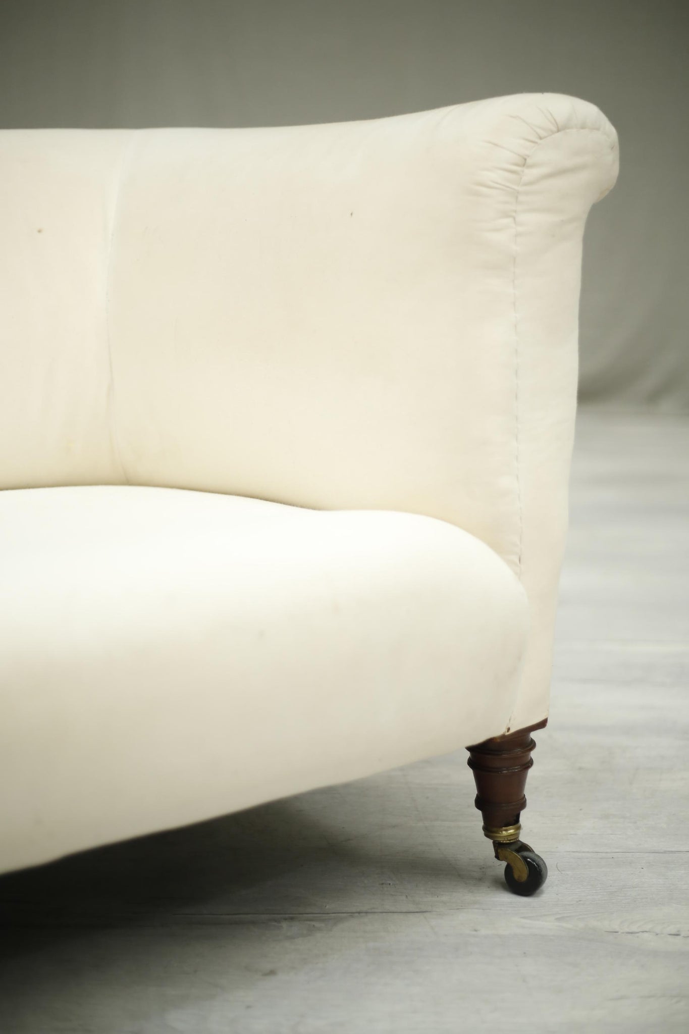 Antique Victorian square sides country house sofa