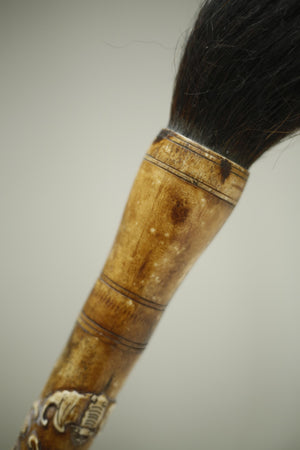 20th century Japanese calligraphy brush- Carved bats