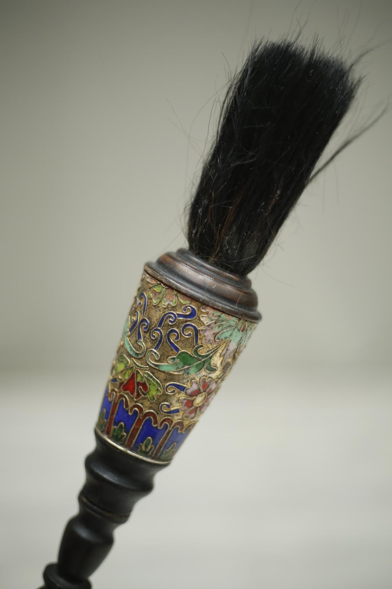20th century Japanese calligraphy brush- Cloissonne