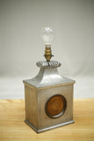 Mid 20th century Pewter and copper table lamp