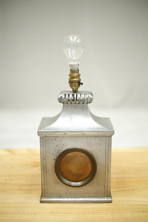Mid 20th century Pewter and copper table lamp