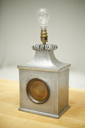 Mid 20th century Pewter and copper table lamp