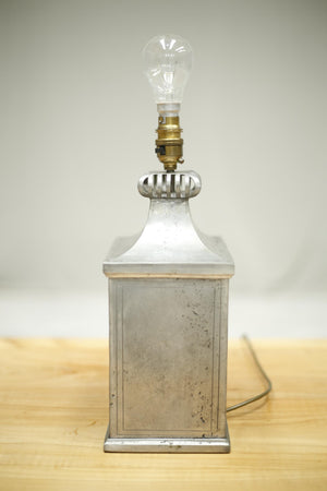 Mid 20th century Pewter and copper table lamp