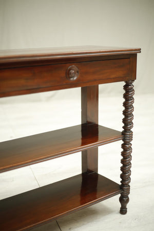 Antique Victorian mahogany tiered console table