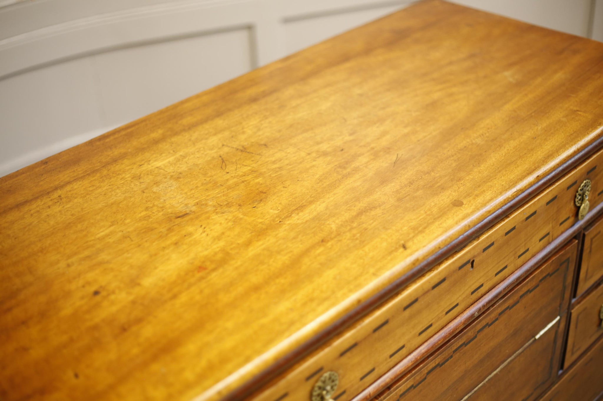 19th century Anglo-Chinese campaign secretaire chest of drawers - TallBoy Interiors