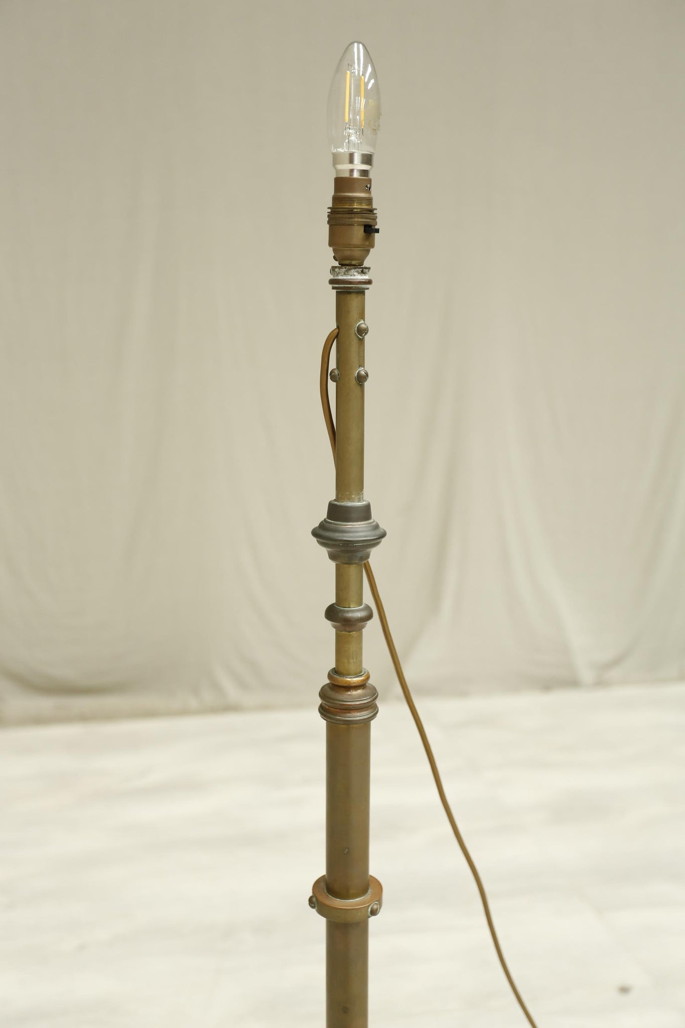 Arts and crafts adjustable brass floor lamp