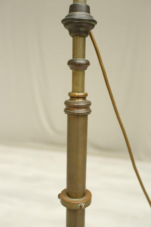 Arts and crafts adjustable brass floor lamp