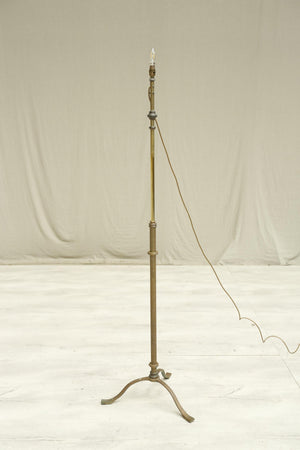 Arts and crafts adjustable brass floor lamp