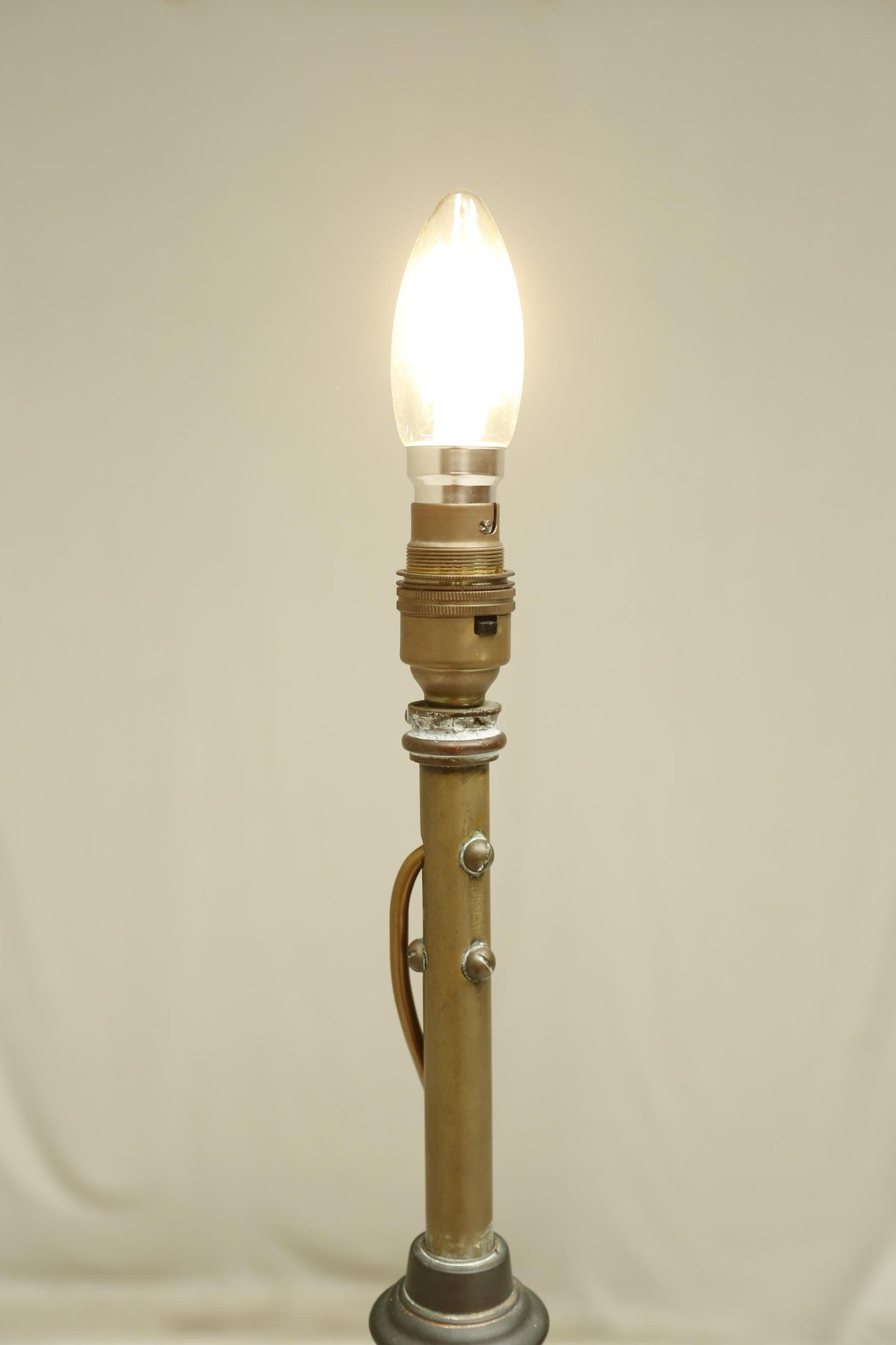 Arts and crafts adjustable brass floor lamp