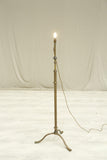 Arts and crafts adjustable brass floor lamp
