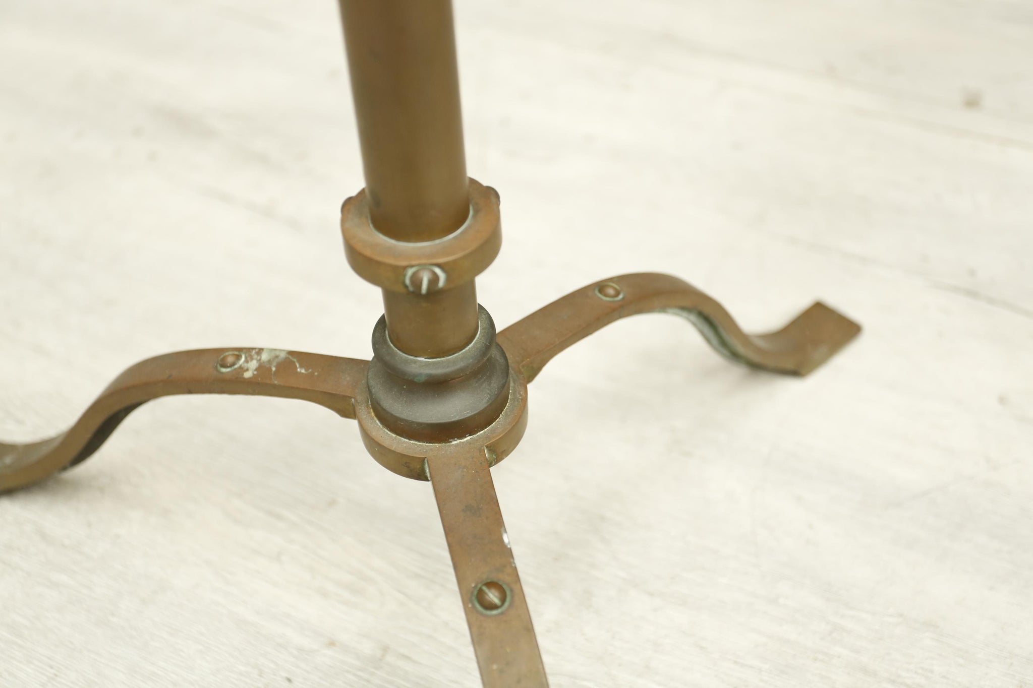 Arts and crafts adjustable brass floor lamp