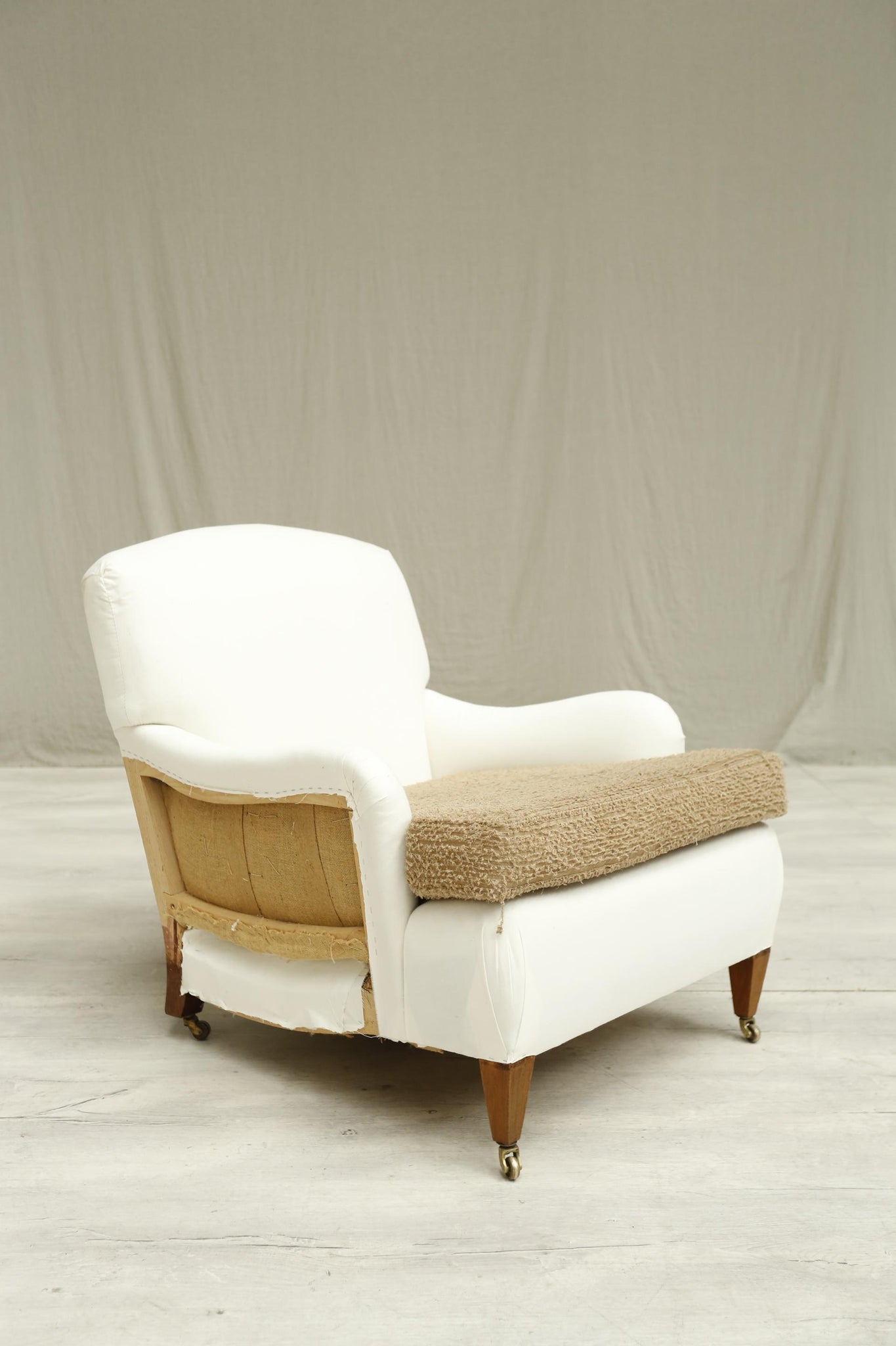 RESERVED 20th Century Howard and sons style armchair and footstool