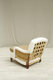 RESERVED 20th Century Howard and sons style armchair and footstool
