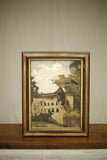 RESERVED 20th century painting of a French Chateau by Michel Dind-Sibourg - TallBoy Interiors