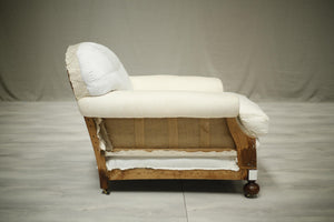 Large Deep seated Victorian armchair - TallBoy Interiors