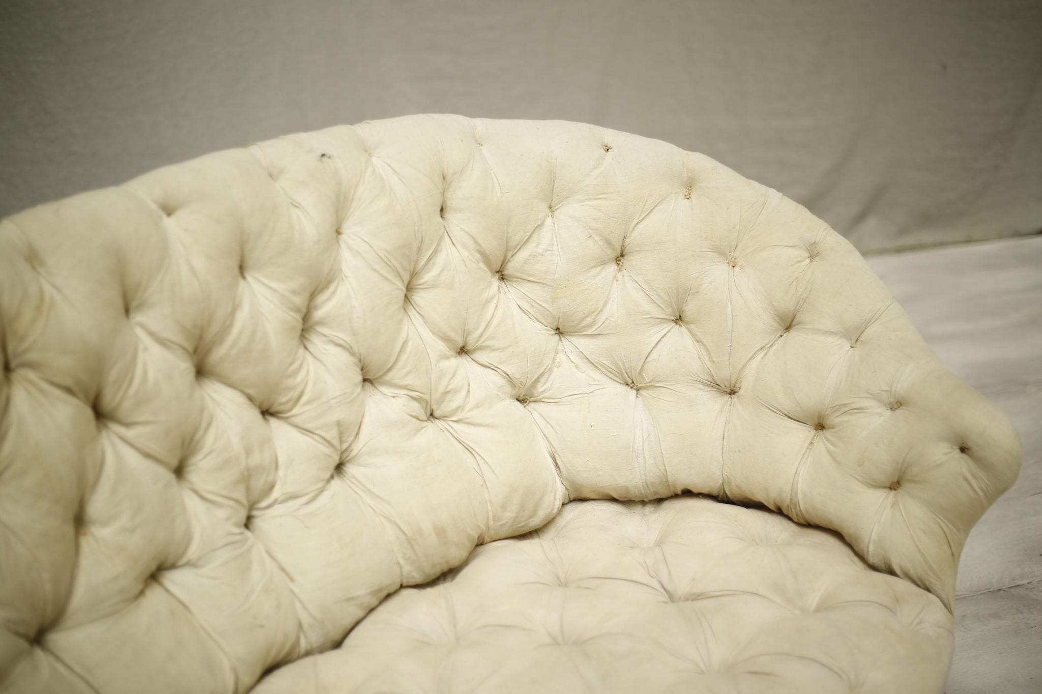Napoleon III Curved back kidney shaped cocktail sofa - TallBoy Interiors