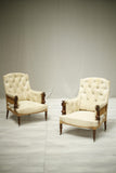 Pair of 19th century French armchairs with mahogany frame - TallBoy Interiors