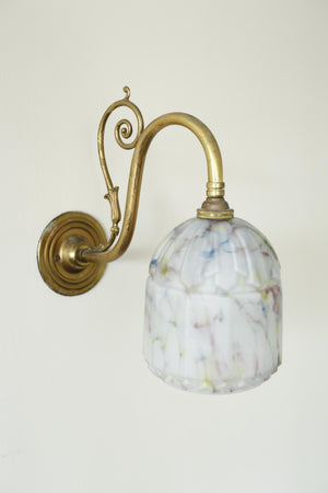 Vintage wall light- Blue marble effect