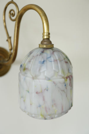 Vintage wall light- Blue marble effect