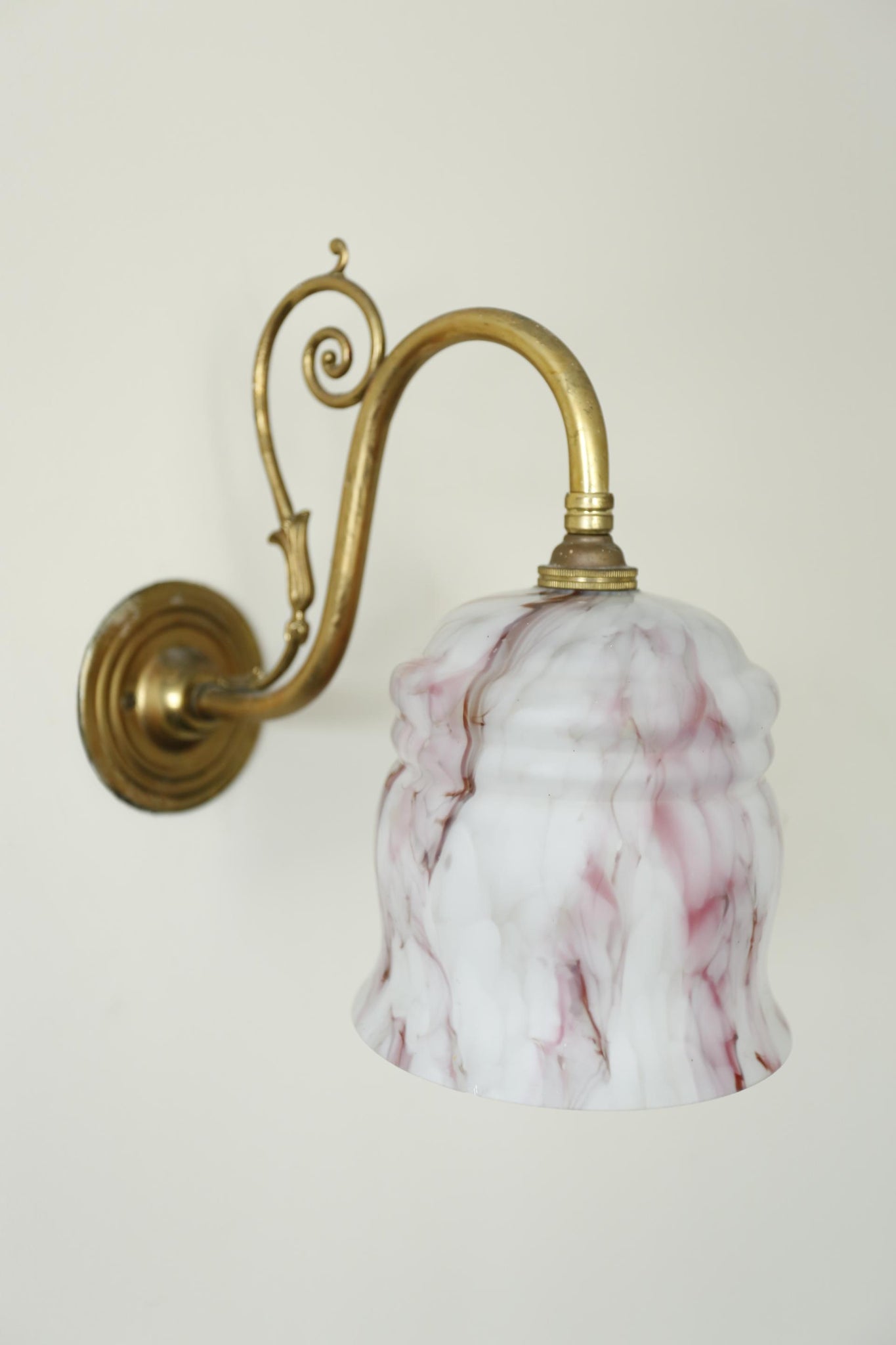 Vintage Wall Light- Pink Marble effect