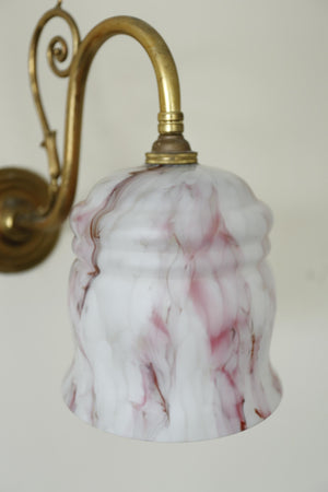 Vintage Wall Light- Pink Marble effect