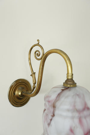 Vintage Wall Light- Pink Marble effect