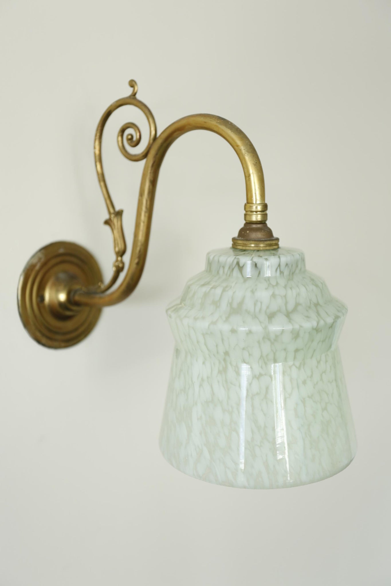 Vintage Wall Light- Mint Speckle