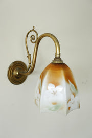 Vintage Wall Light- Orange Floral - TallBoy Interiors