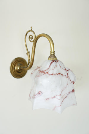 Vintage Wall Light- Raspberry ripple