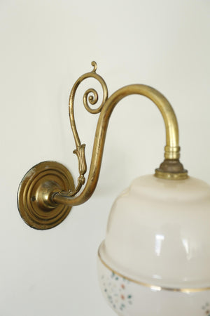 Vintage Wall Light- Oranges and leaves