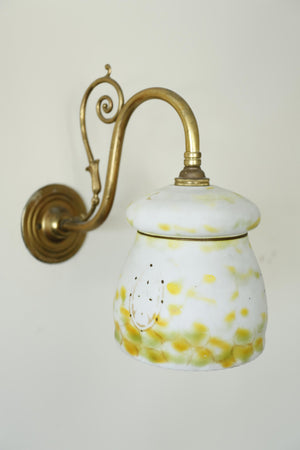Vintage Wall Light- Autumn scalloped edge