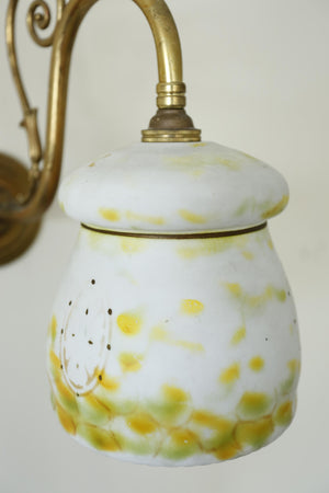 Vintage Wall Light- Autumn scalloped edge