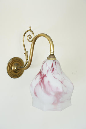 Vintage Wall Light- Purple marble effect