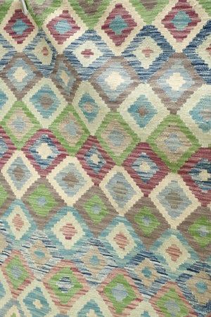 Large 20th century Green kilim rug