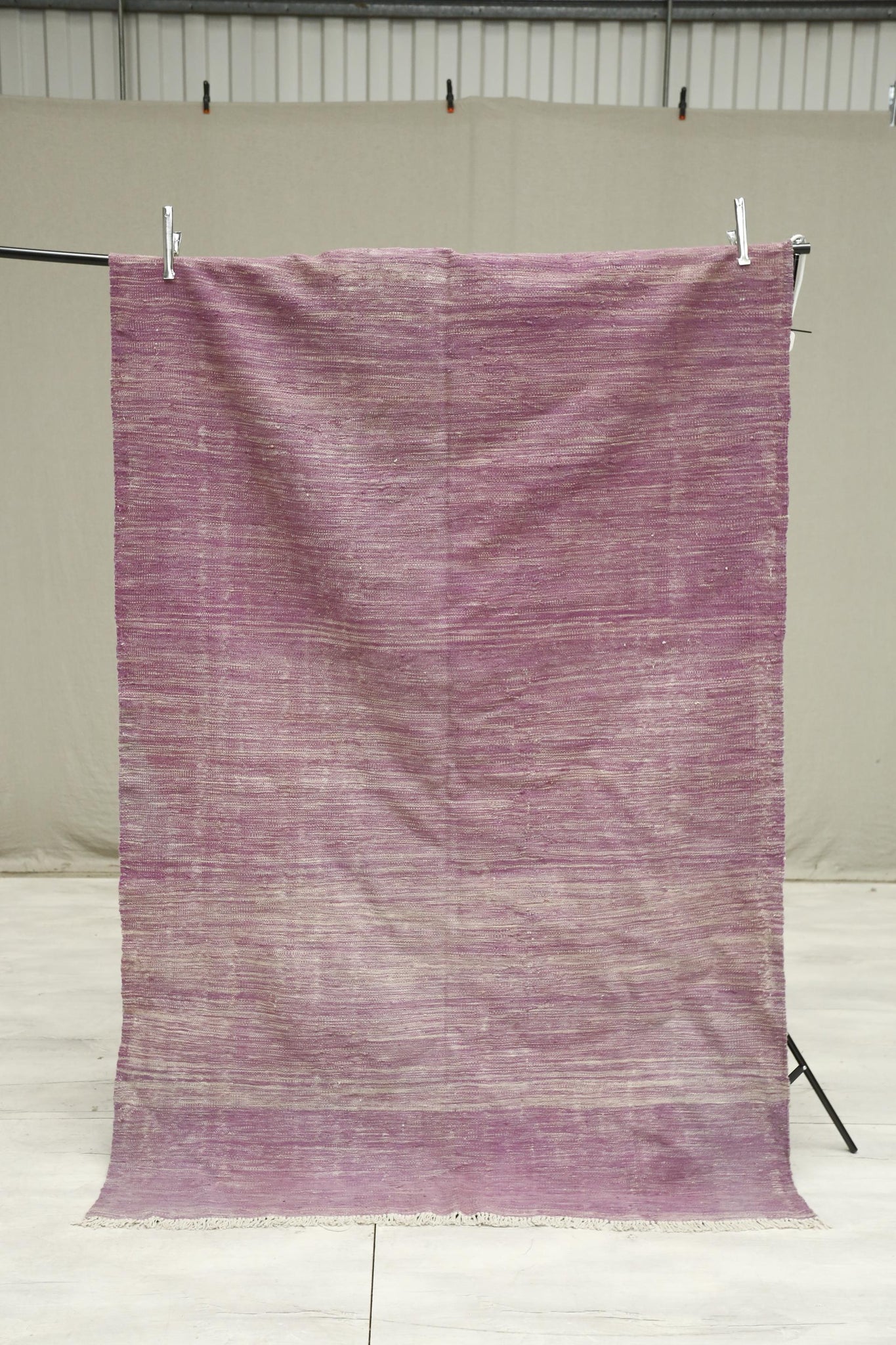 20th century Plain kilim in purple