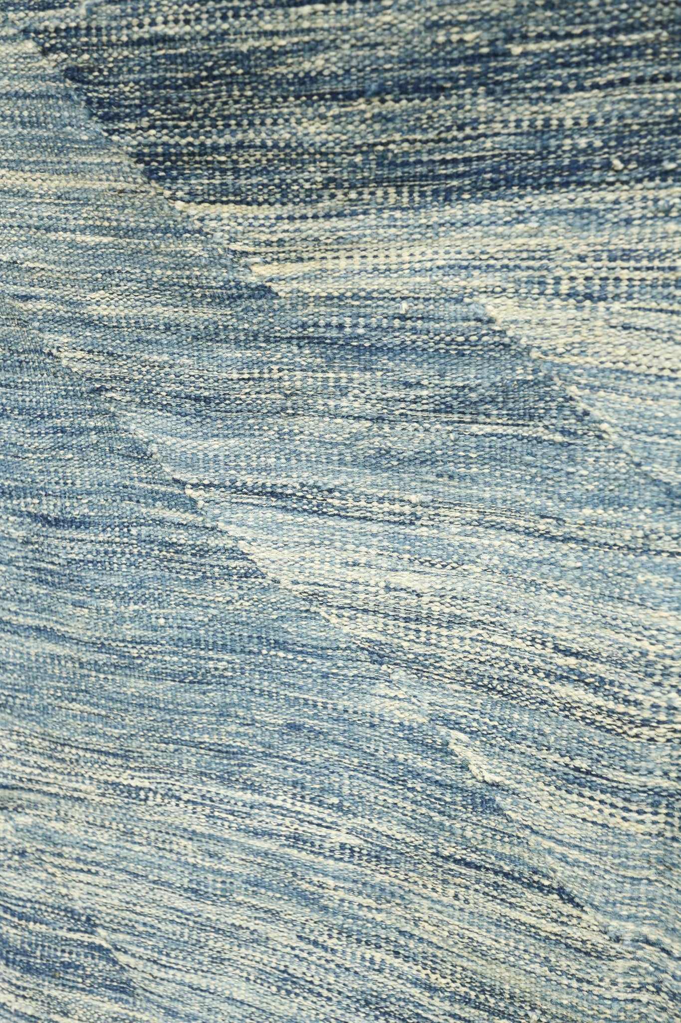 Large 20th century plain kilim in blue
