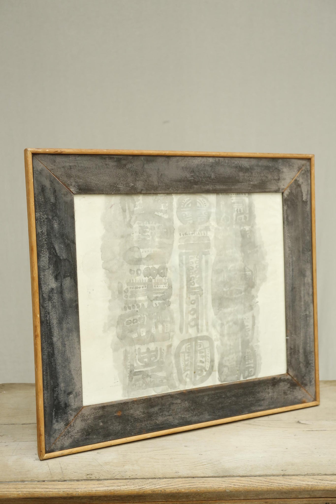 20th century Japanese mix media painting by Shoichi Hasegawa