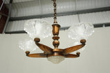 Art Deco copper chandelier- Architectural elements