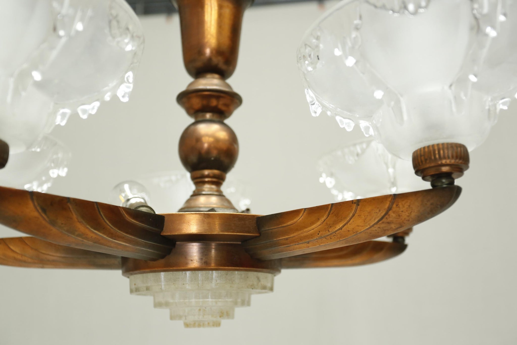 Art Deco copper chandelier- Architectural elements