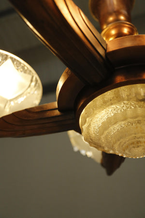 Art Deco copper chandelier- Architectural elements