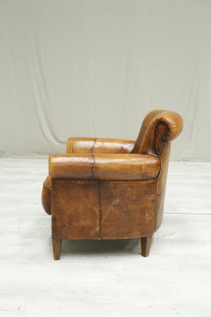 Vintage Dutch leather armchair